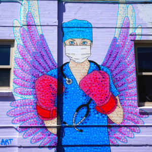 Cornonavirus Mural in Denver, Colorado