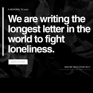 Help write the longest letter in the world to fight loneliness with Dear Loneliness